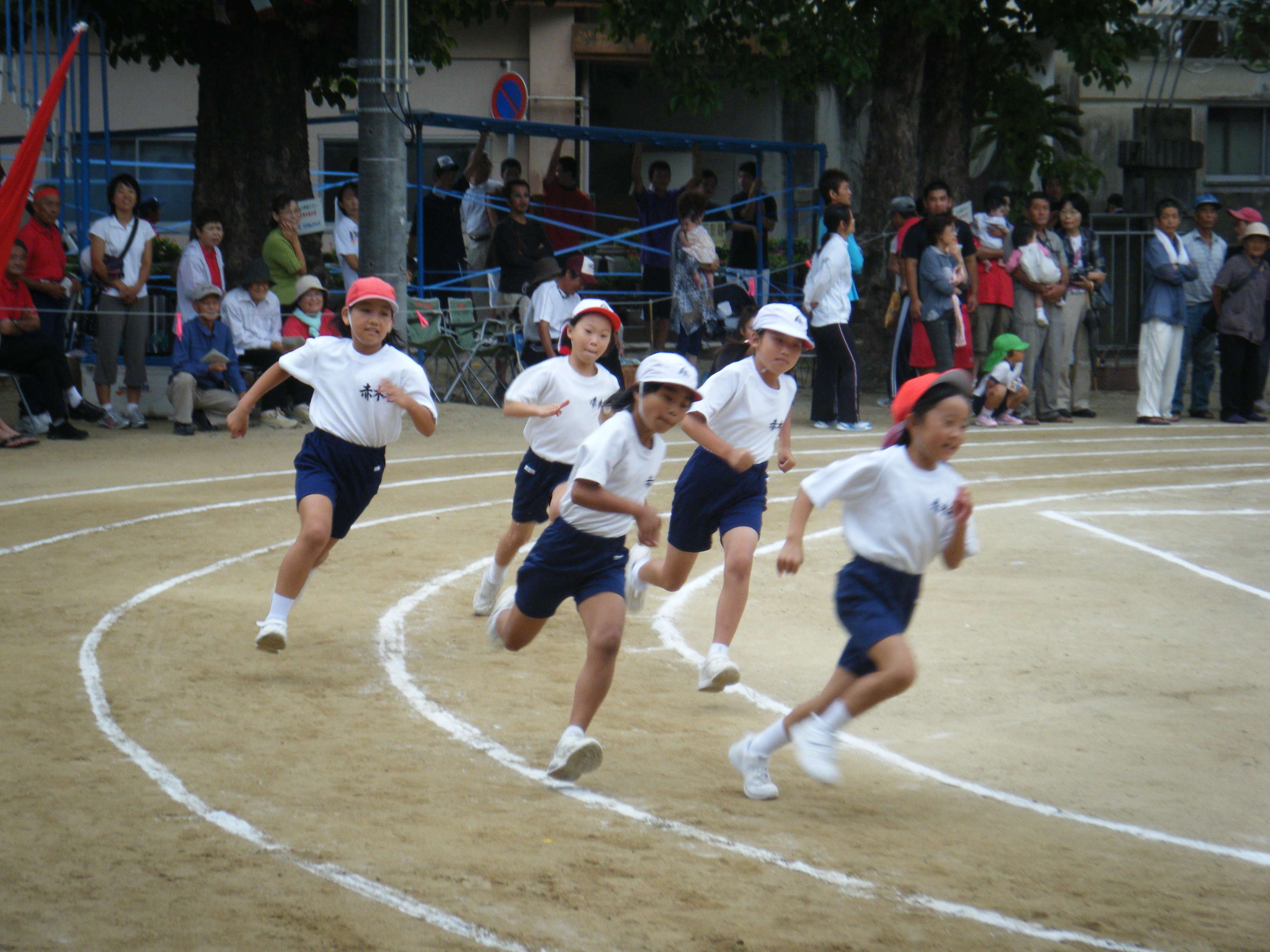 運動会の徒競走